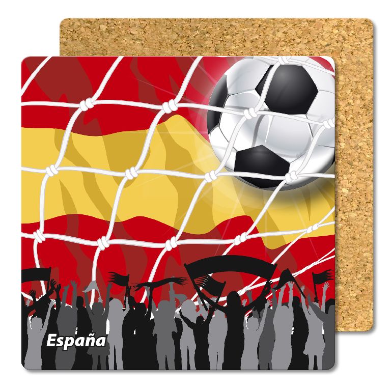 España Flagge Spanien Kork Fußball Spain Untersetzer 6-tlg.Set "WM"